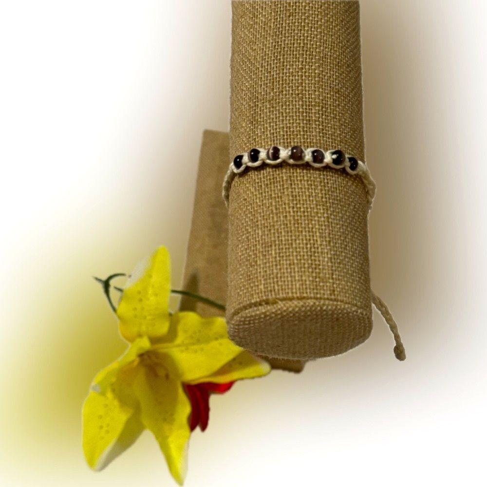 Adjustable beaded & woven bracelet!